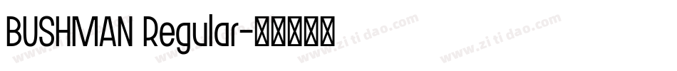 BUSHMAN Regular字体转换